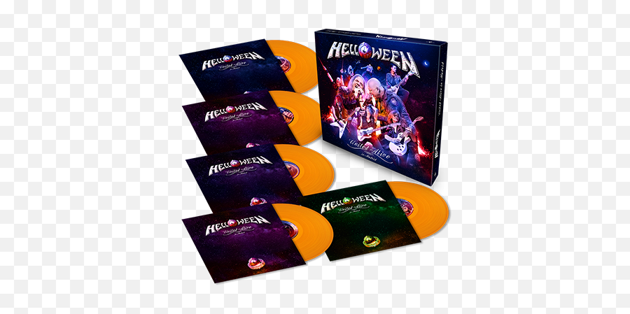 Helloween Official - Helloween United Alive In Madrid Vinyl Png,Helloween Logo