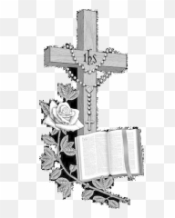 Cross Banner Free Stock Png Files - Bible Cross Praying Hands,Cemetery Png