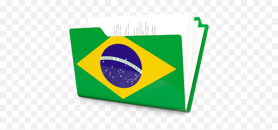 Folder Icon Illustration Of Flag Brazil - Brazil Flag Folder Icon Png,Brasil Png