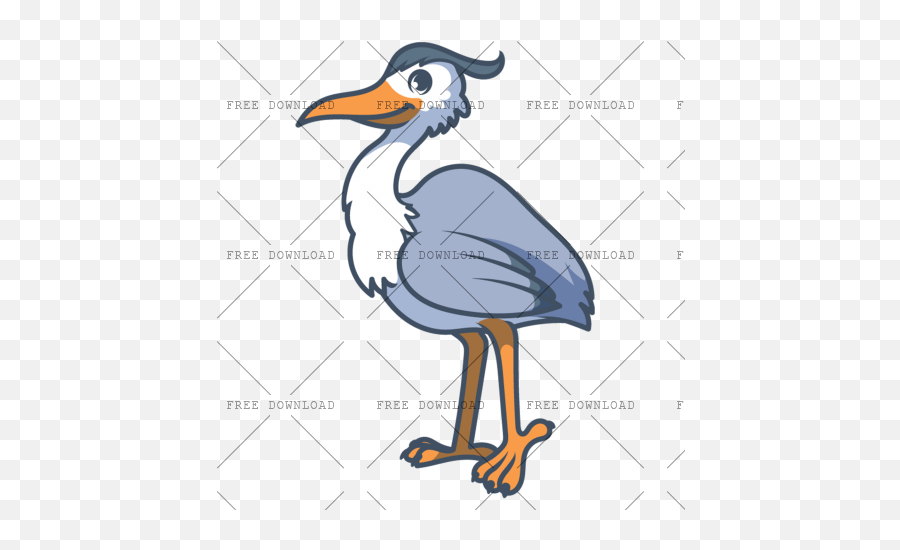 Crane Stork Bird Png Image With Transparent Background - Crane Bird Cartoon Png,Crane Png