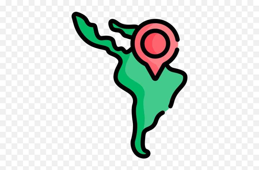 South America - Latin America Icon Png,America Map Icon