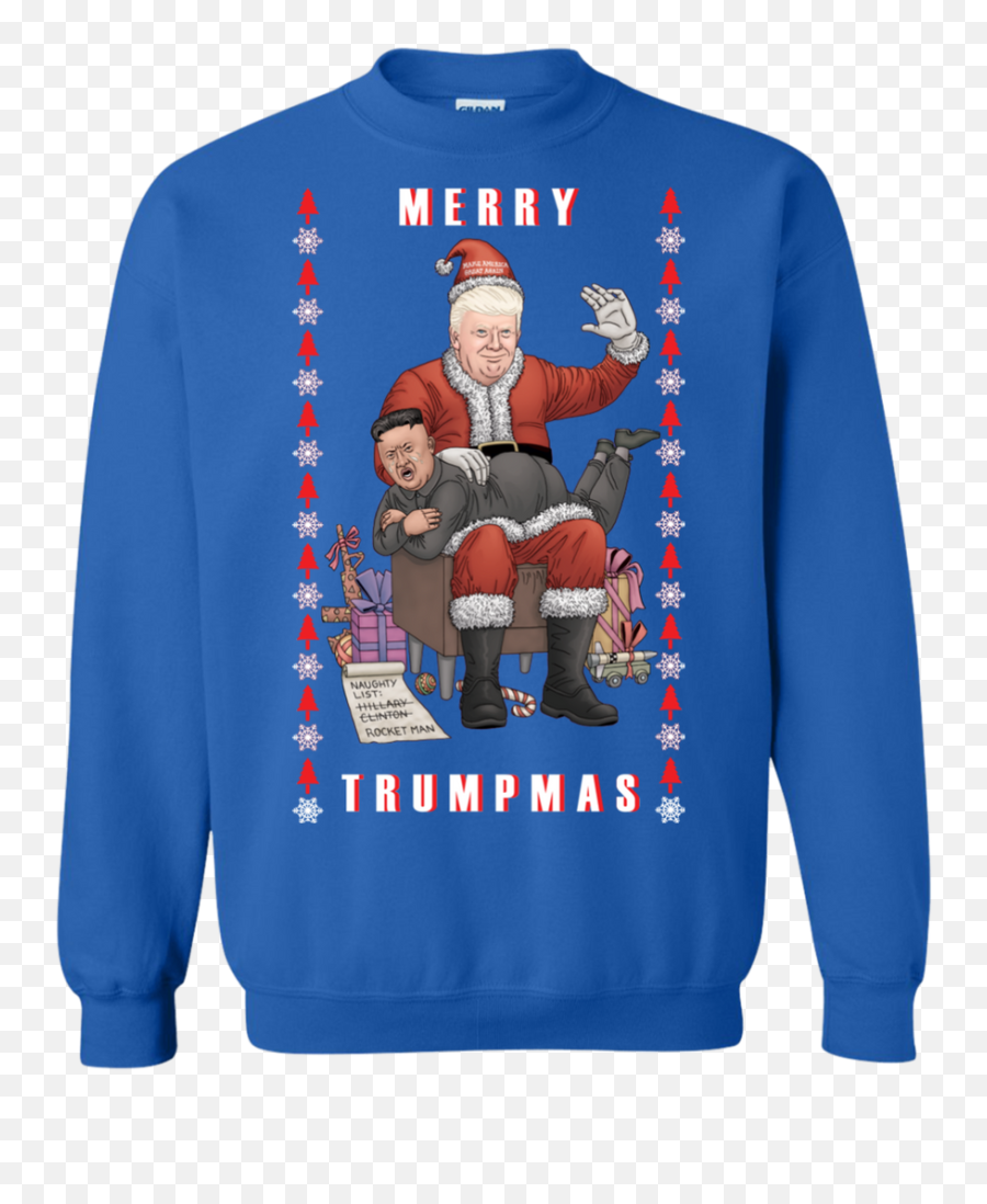 Merry Trumpmas Ugly Christmas Sweater Trump Spanking Kim - Buff Trump Christmas Sweater Png,Spanking Icon