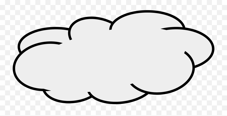 Download Hd Cloud Clip Art Outline - Grey Cloud Clipart Grey Cloud Clipart Png,Clouds Clipart Png
