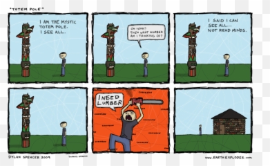 Totem Pole - The Earth Explodes Cartoon Png,Totem Pole Png
