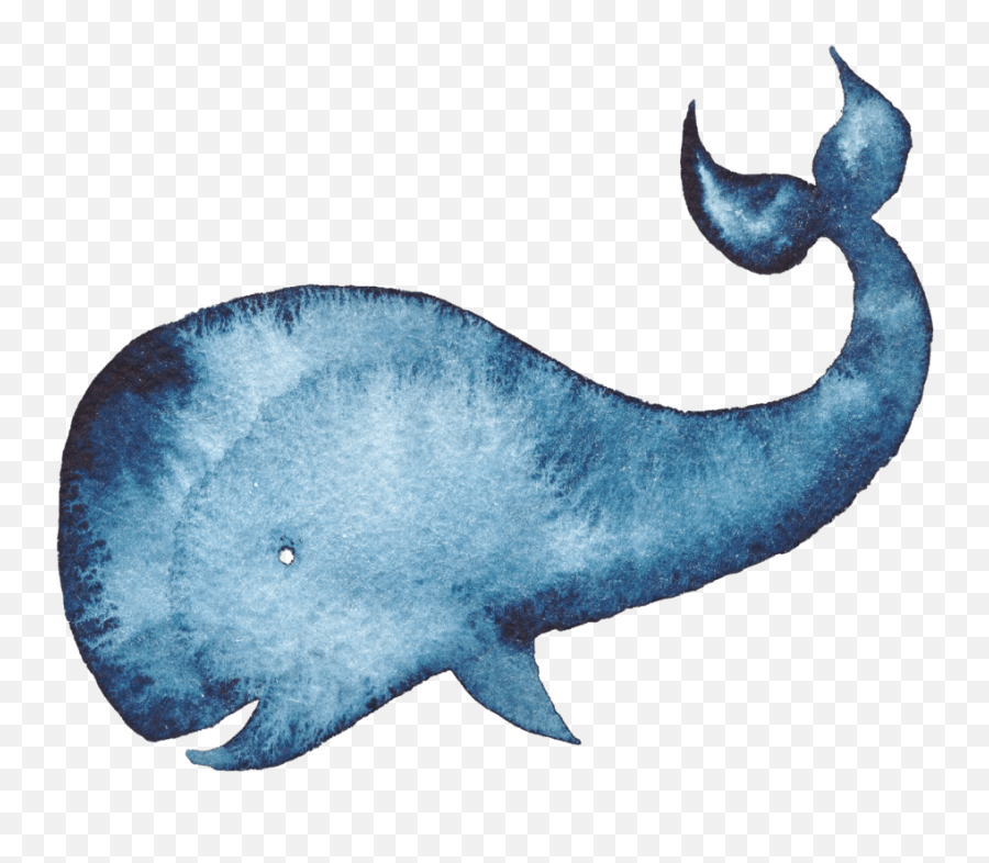 Humpback Whale Watercolor Painting Blue - Watercolor Illustration Of A Whale Png,Humpback Whale Png
