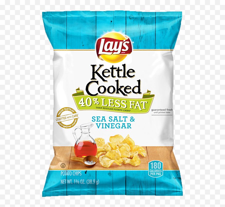 Download Hd Layu0027s Kettle Cooked 40 Less Fat Sea Salt - Kettle Cooked Jalapeno Chips Png,Salt Png