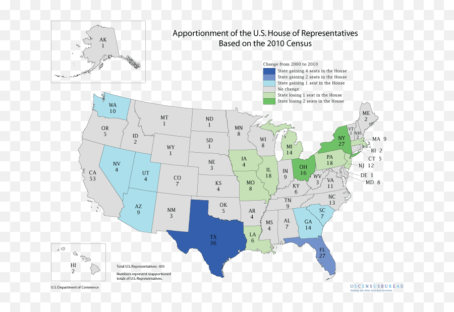 Apportionment Of The Us House Representatives - Atlas Png,United States Map Transparent