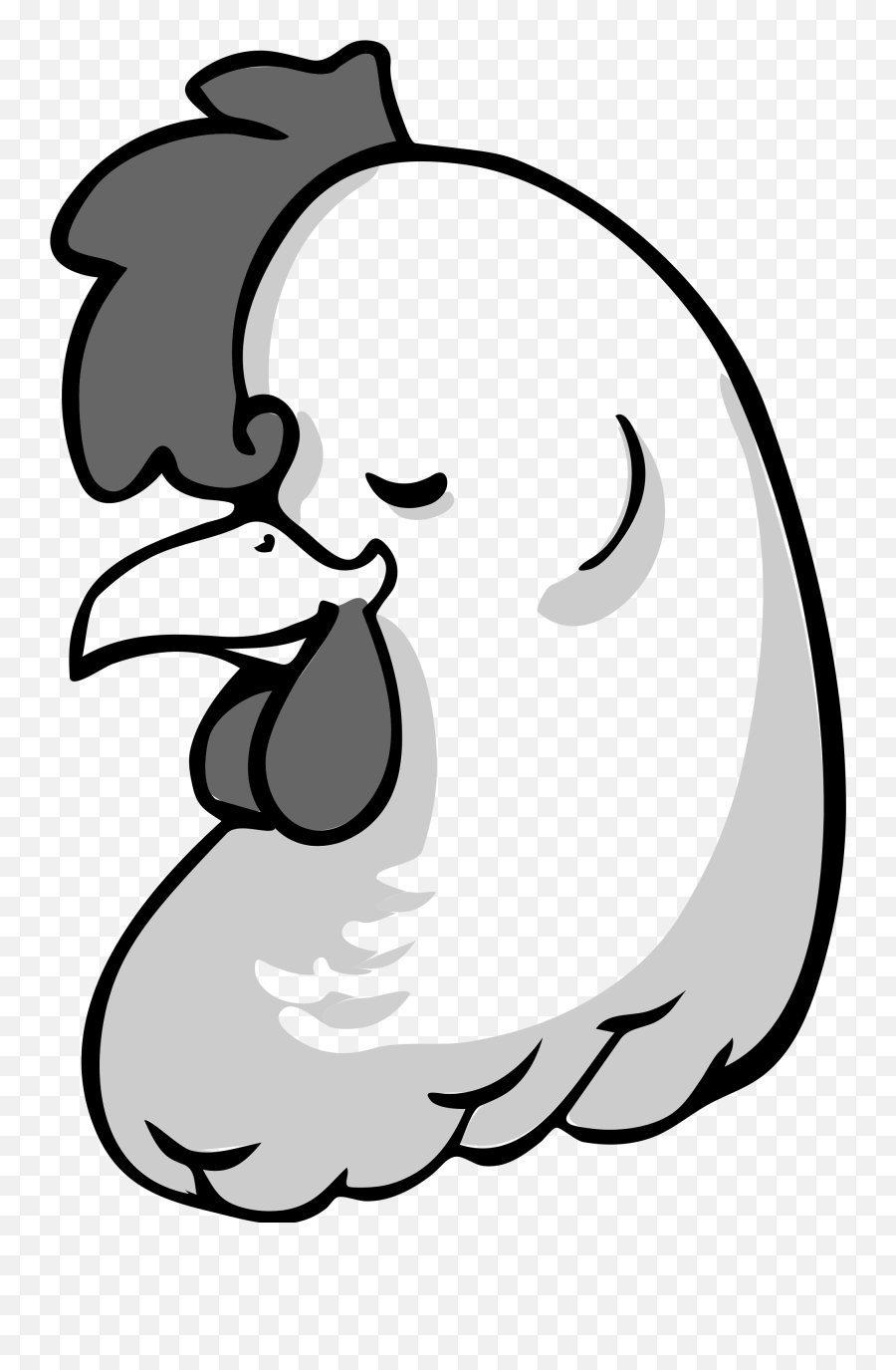 Chicken Head Clipart Black And White - Chicken Head Cartoon Png,Chicken Head Png