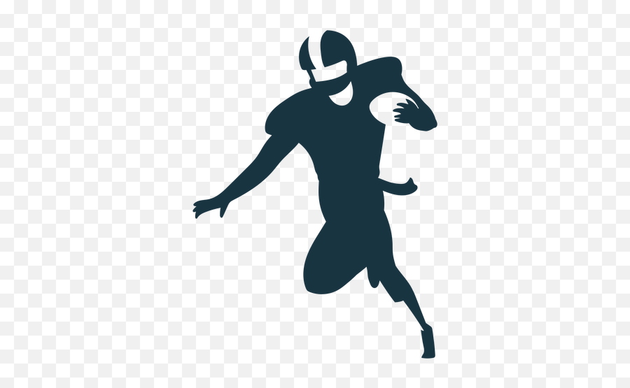 Player Running Ball Outfit Helmet Football Silhouette - Illustration Png,Eagles Helmet Png