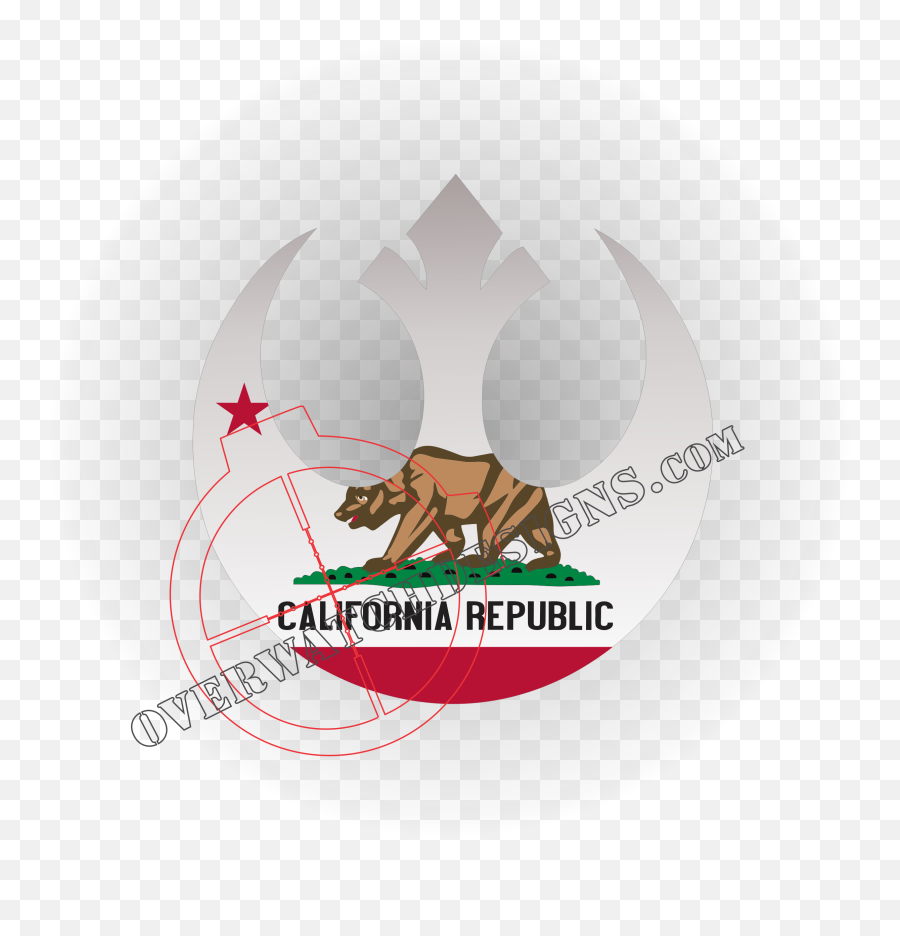 Rebel California - California State Flag Png,California Flag Png