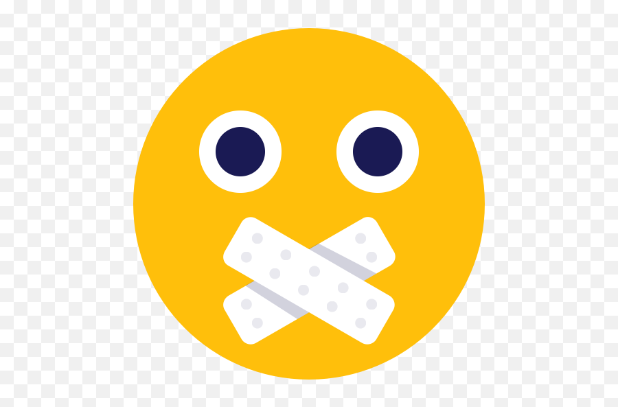 Emoji Face No Talk Icon - Circle Png,No Emoji Png