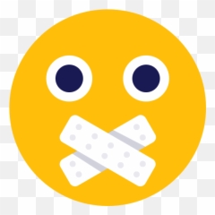 Emoji Face No Talk Icon - Circle Png,No Emoji Png
