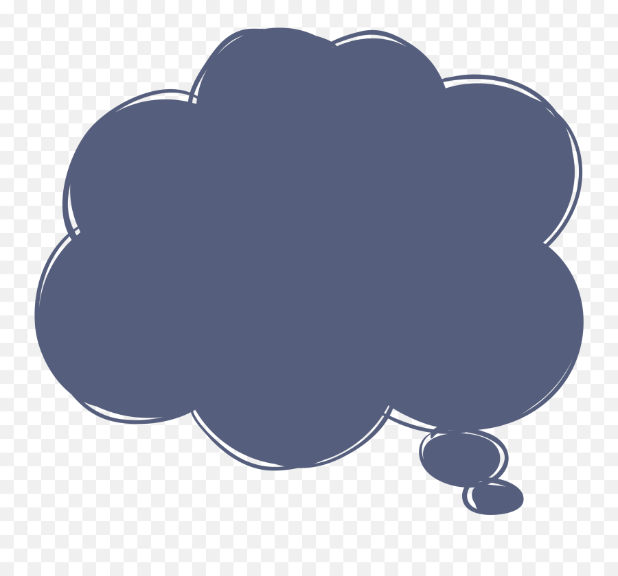 Thought Clip Art Hand Painted Thinking - Thinking Clouds Cartoon Png,Think Bubble Png