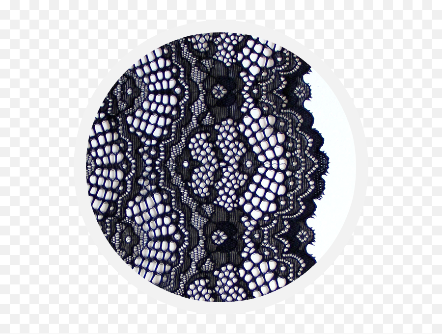 Black Lace Pattern Png - Black Lace Trim Jett Circle Circle,Lace Circle Png
