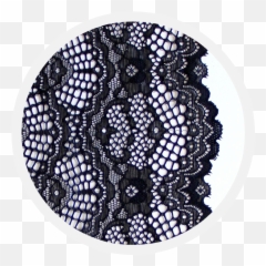 Black Lace Pattern Png - Black Lace Trim Jett Circle
