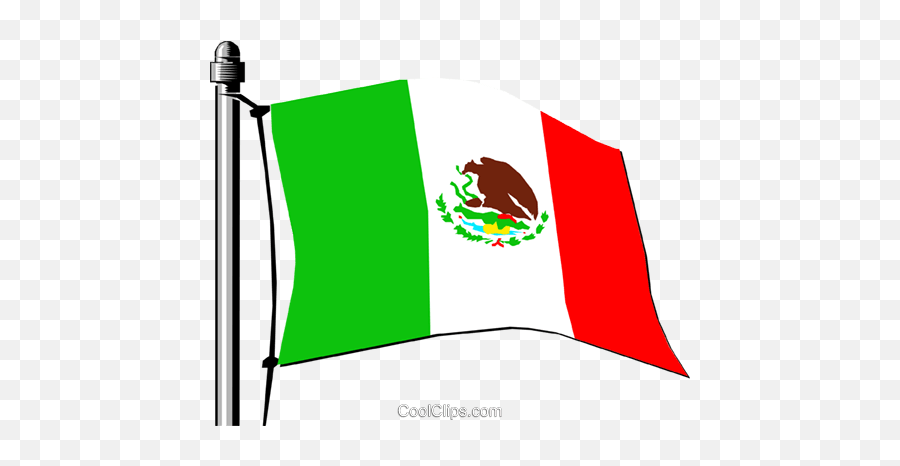 Mexico Flag Royalty Free Vector Clip Art Illustration - Flag Png,Mexico Flag Transparent