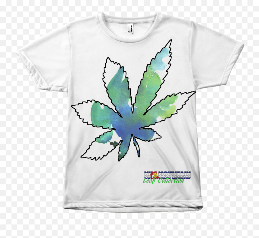 Download Hd Blue Green Watercolor Leaf - Nina Simone Tshirt Active Shirt Png,Green Tshirt Png