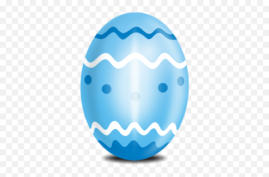 Blue Egg Icon - Blue Easter Egg Clipart Png,128x128 Png