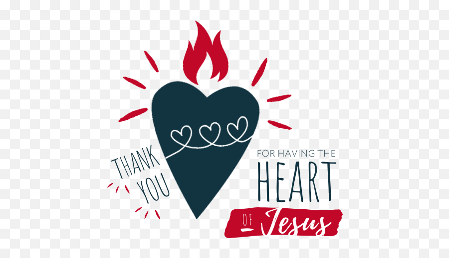 Thank You For Having The Heart Of Jesus - Roman Catholic Prayer Fasting Works Of Charity Covid 19 Png,Heart Design Png
