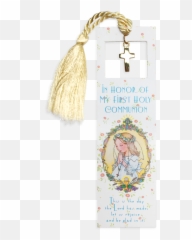 First Communion Bookmark - Mary Engelbreit Swing Tag png
