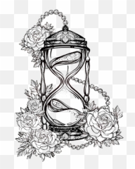 Rose Sketch Lines Drawing Hourglass Hq Image Free Png U2013 - Broken Hourglass Drawing,Rose Drawing Png