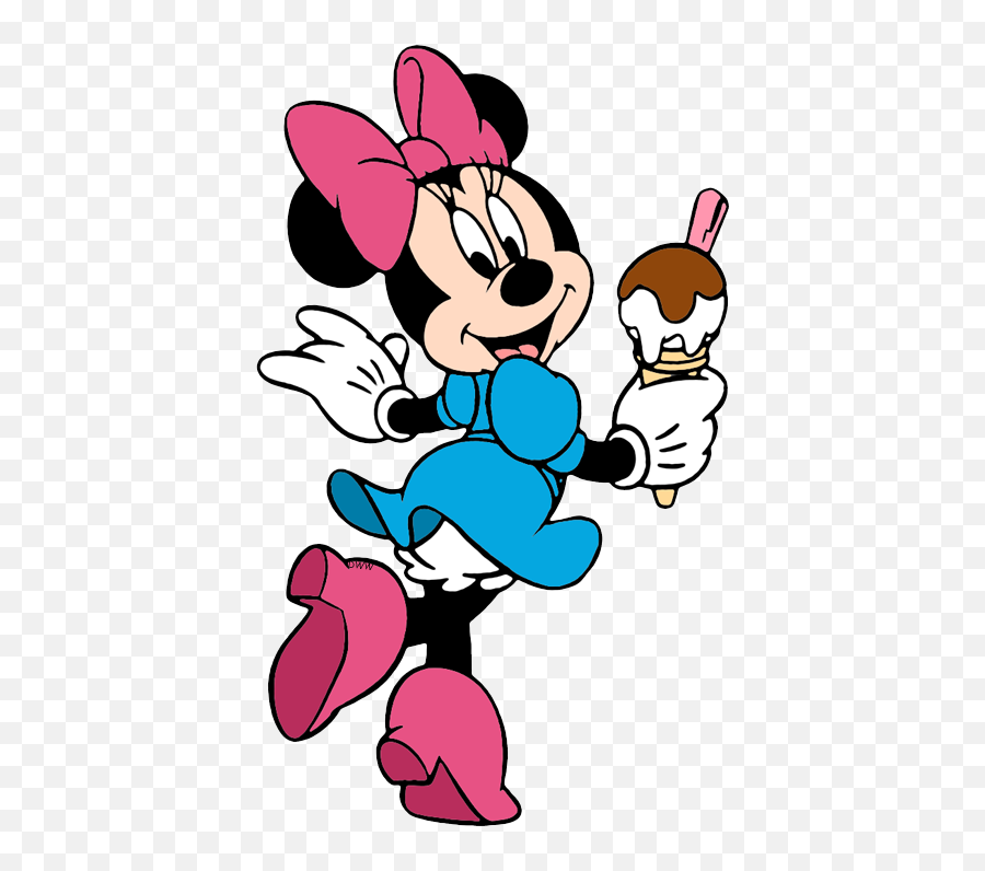 Minnie Mouse Clip Art - Minnie Mouse With Ice Cream Png,Minnie Mouse Logo