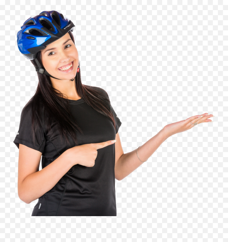 Female Cyclist Pointing Free Stock Photo - Public Domain Bicycle Helmet Png,People Pointing Png
