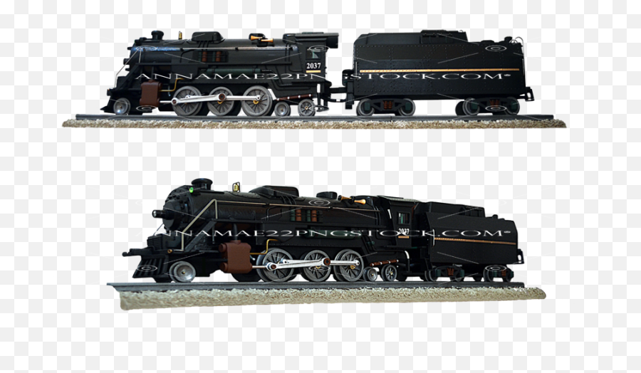 Train - 2 Views Png Stock Photo 0171 Transparent Image Final Steam Locomotive,Train Track Png