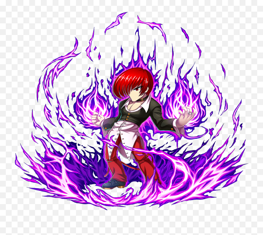 Fire Cartoon - Brave Frontier King Of Fighters Png Download Kof Wallpaper Iori Yagami,Cartoon Fire Transparent