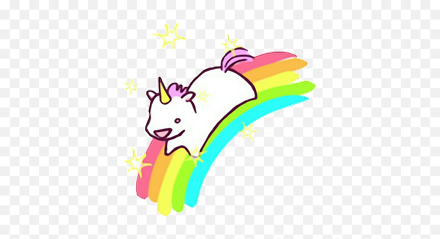 Kawaii Cute Rainbow Unicorn Sticker By Tabarak - Kawaii Rainbow Cute Drawing Png,Kawaii Transparent
