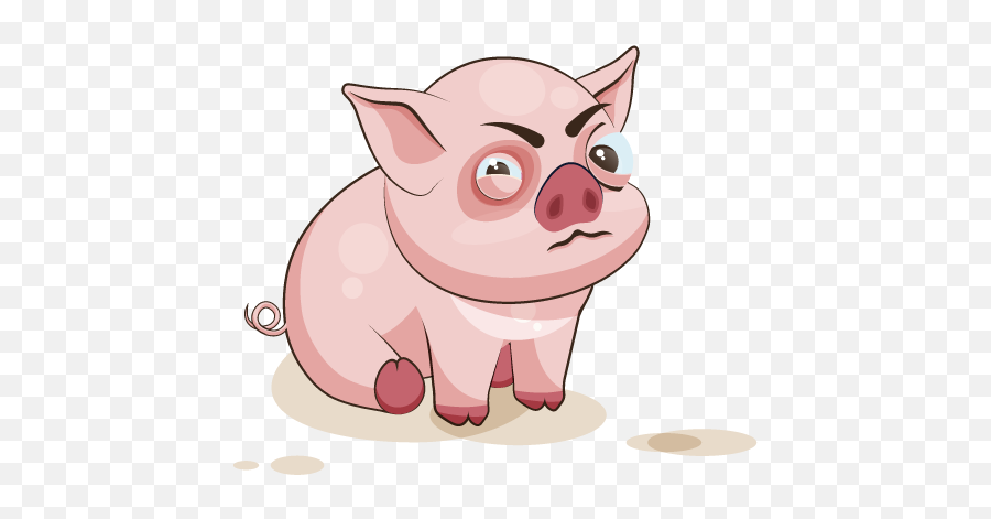 Adorable Pig Emoji Stickers By Suneel Verma - Incrediballs Png,Pig Emoji Png
