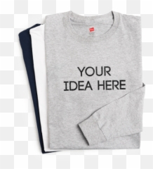 Custom Long Sleeve Shirts Spreadshirt - No Minimum Custom Long Sleeve Shirts Png,Gray Shirt Png
