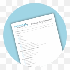 Employee Offboarding Checklist And Best Practices - Blue Document png