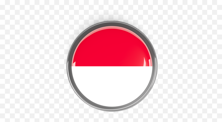 Metal Framed Round Button Illustration Of Flag Indonesia - Indonesia Round Flag Png,Indo Icon