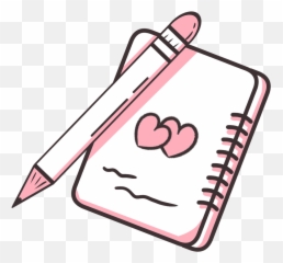 192 Images About Resources Stickers Ideas - Cute Cartoon Notebook And Pencil png