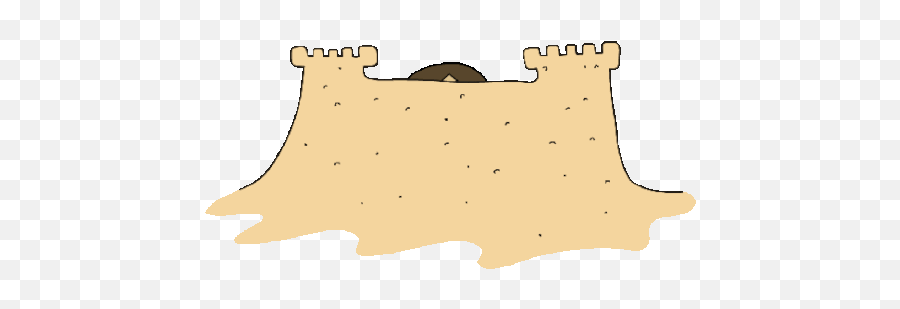 Girl Plays Peek A Boo Behind Sand Castle Sticker - Mariby Sand Cartoon Gif Transparent Png,Sand Castle Icon