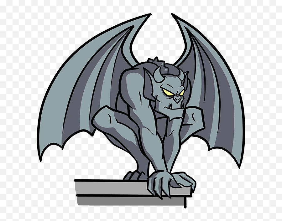 How To Draw A Gargoyle - Really Easy Drawing Tutorial Simple Easy Gargoyle Drawing Png,Gargoyle Icon