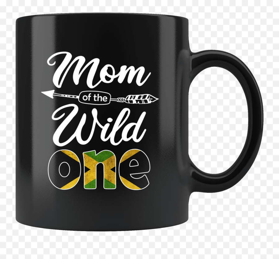 Jamaican Mom Of The Wild One Birthday Jamaica Flag Black - Mug Png,Jamaica Flag Png