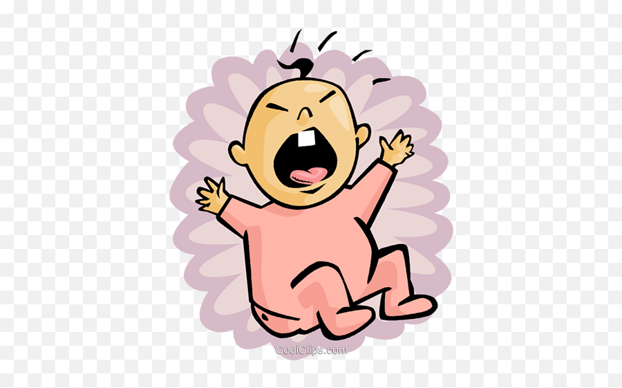 Baby Crying Royalty Free Vector Clip Art Illustration - Cartoon Baby Girl  Cry Png,Crying Baby Png - free transparent png images 