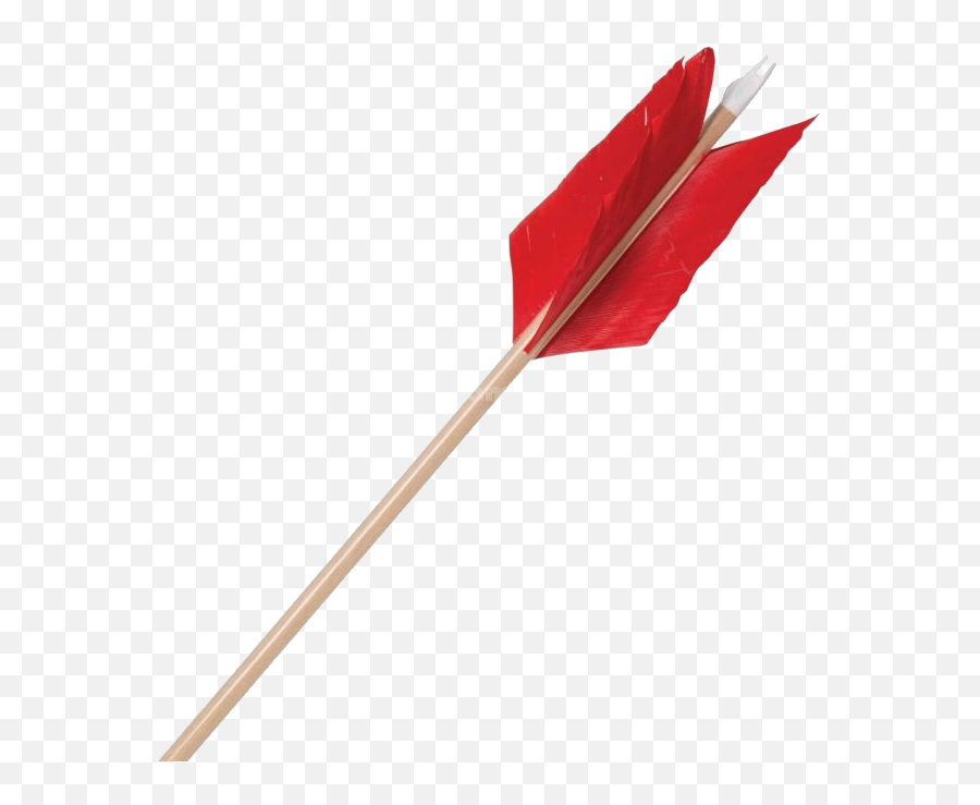 Arrow Bow Png - Red Arrow Fletching Transparent Background,Bow And Arrow Png