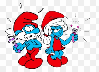 Papa Smurf Transparent Png - Smurfette And Papa Smurf,Smurf Png