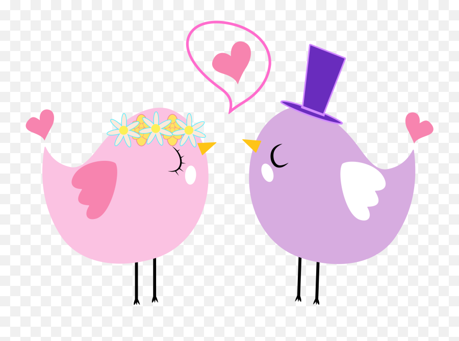 Love Birds Clipart Png 6 Image - Passaros Casal Png,Love Clipart Png