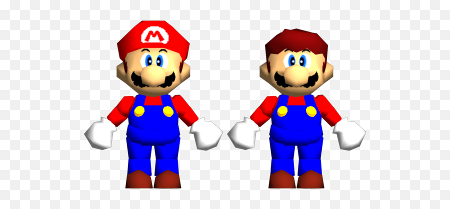 Super Mario - Mario 64 Model Png,Mario Head Png