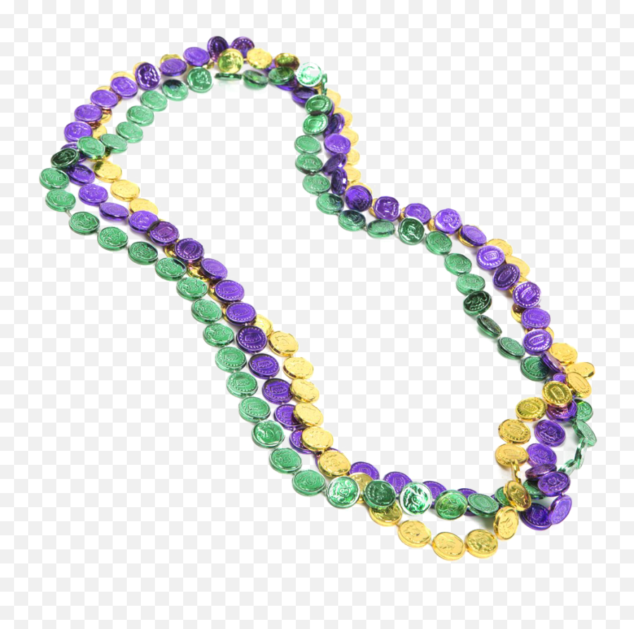 Mardi Gras Coin Bead - Transparent Background Mardi Gras Beads Transparent Png,Mardi Gras Beads Png