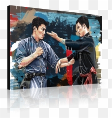 Bruce Lee And Taky Kimura Canvas - Bruce Lee Png,Bruce Lee Png