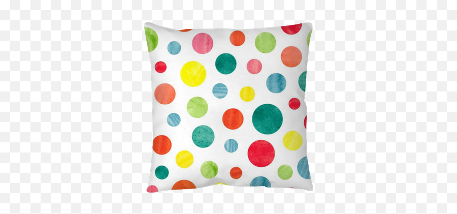 Seamless Colorful Dots Pattern Vector Background With Watercolor Circles Floor Pillow U2022 Pixers - We Live To Change Colorful Dots Background Png,Watercolor Circle Png