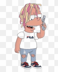 Lil Pump Cartoon Simpsons - Simpson Lil Pump Png,Lil Pump Png