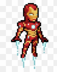 Marvel Superheroes Png - Flying Iron Man Pixel Art,Iron Man Flying Png