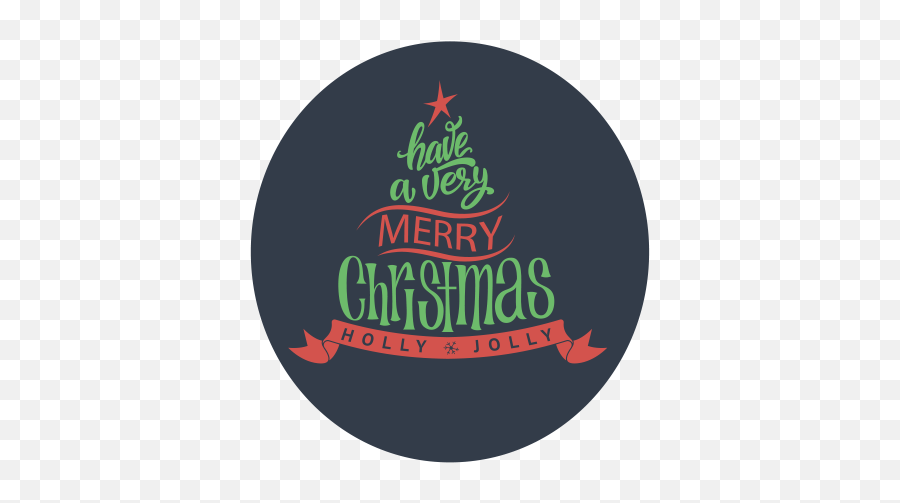 Merry Christmas Holly Jolly Tree With Background - Circle Png,Christmas Logos