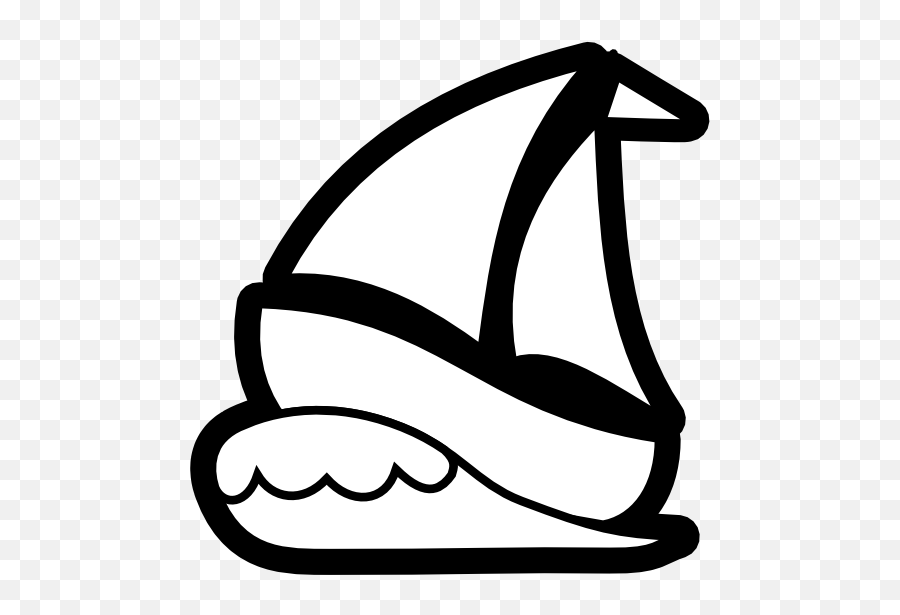 Free Sailboat Clipart Black And White Image - Boat Cartoon Cartoon Black And White Png Boat,Cartoon Boat Png